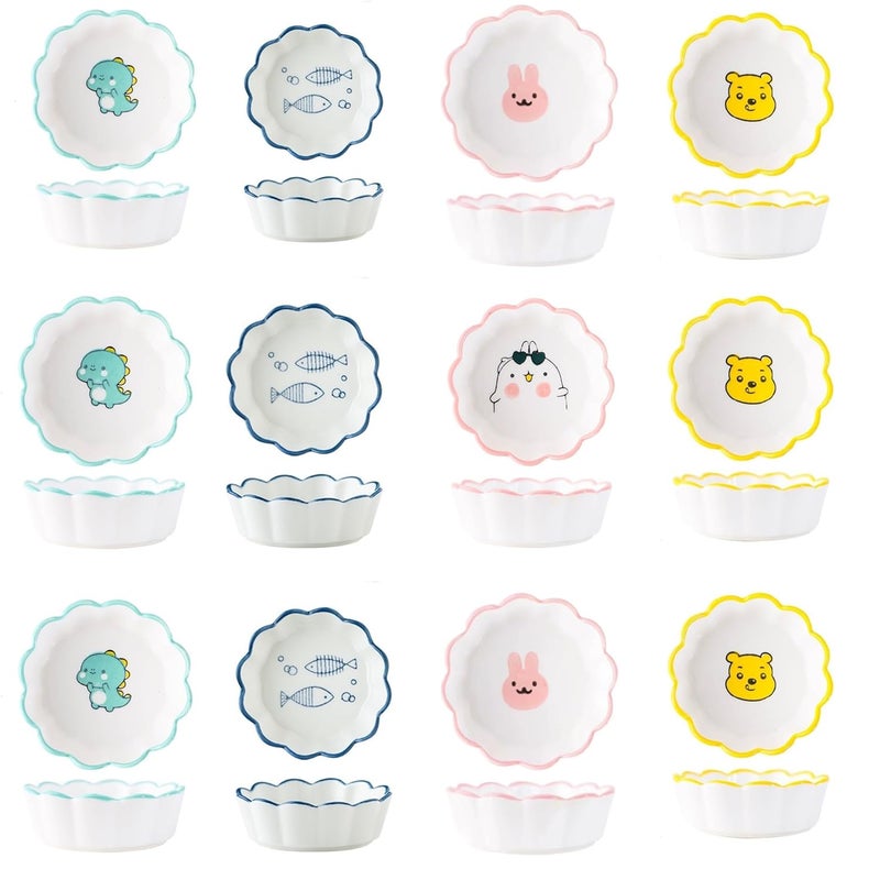 PLENARO Ceramic Dip Bowl for Serving ChutneyPickleSmall Sauce Bowl for Kitchen Dining Table Restaurant Hotel Pack of 12 - Image 1