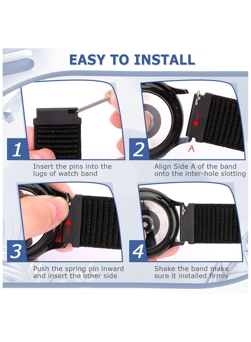 HablTech Nylon Strap For Redmi Watch 5 Active/Redmi Watch 5 Lite 22mm Watch band(Black) - Image 3