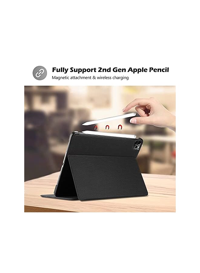 Procases Ipad Pro 11 Inch Case 2022 2020 2018, Slim Stand Protective Folio Case Smart Cover For Ipad Pro 11" 4Th 2Nd 1St Generation -Black - Image 3