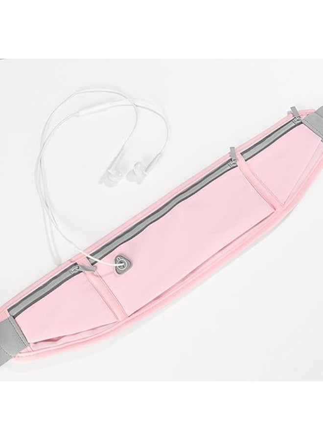 عربست حزام الجري النحيف للهاتف النحيف ， حزام خصر الجري المقاوم للماء ， حزام خصر الجري العاكس، حزام خصر الجري العاكس مع 3 حقائب منفصلة ， حزام الجري النحيف للجري والمشي وركوب الدراجات والتخييم وصالة الألعاب الرياضية الخفيفة (رمادي) - Image 3