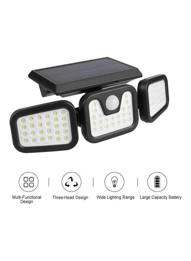 Loquat Outdoor Solar Light Sun-Powered  Three-Head Wall Light Garden Courtyard white 19.5*12.5*13cm - Image 1