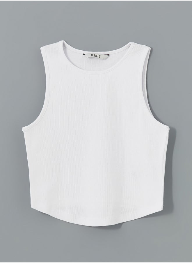 LC WAIKIKI - Crew Neck Textured Women's Tank Top - Image 1