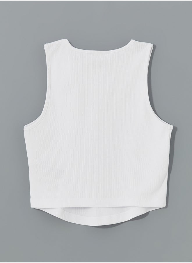 LC WAIKIKI - Crew Neck Textured Women's Tank Top - Image 1