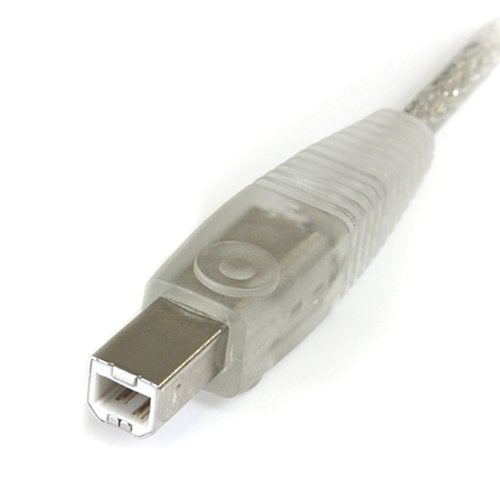 StarTech.com 10 ft Transparent USB 2.0 Cable - A to B - USB cable - USB (M) to USB Type B (M) - USB 2.0 - 10 ft - molded - transparent - USB2HAB10T - Image 3