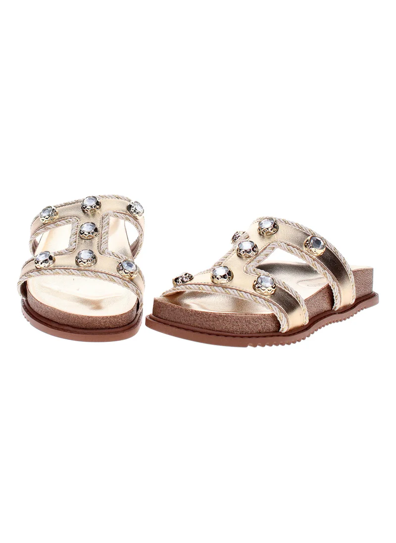 Beira Rio Golden Beira Rio Women’s Flat Summer Footwear – Lightweight Slip-On Comfort with Stylish Casual Design for Women | Best Price UAE