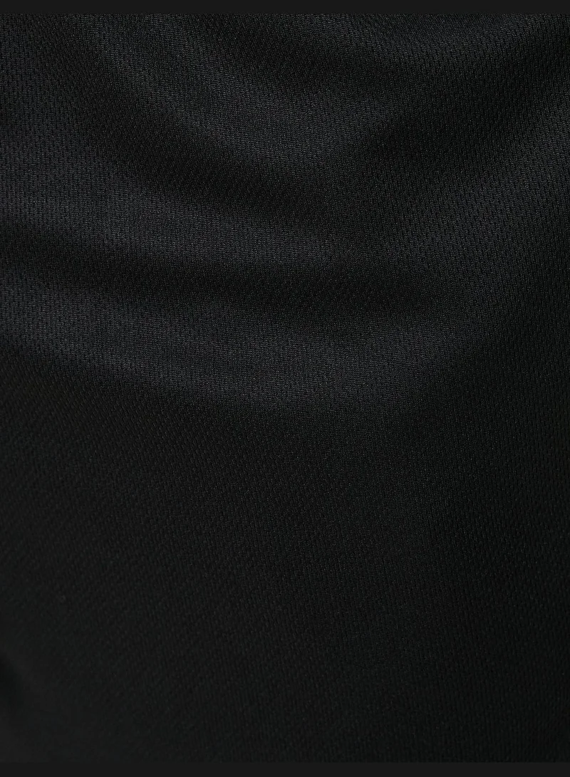 كوتون Drawstring Slogan Printed Pocket Detail Sport Shorts
