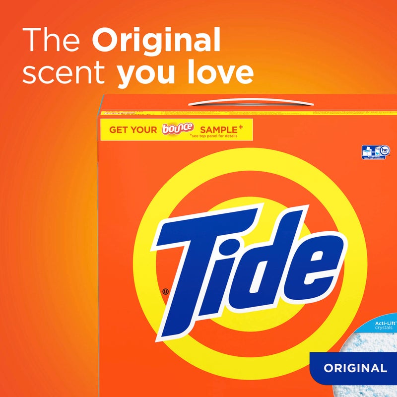 Tide Powder Laundry Detergent, Original Scent, 113 Loads, 143 oz - Image 2
