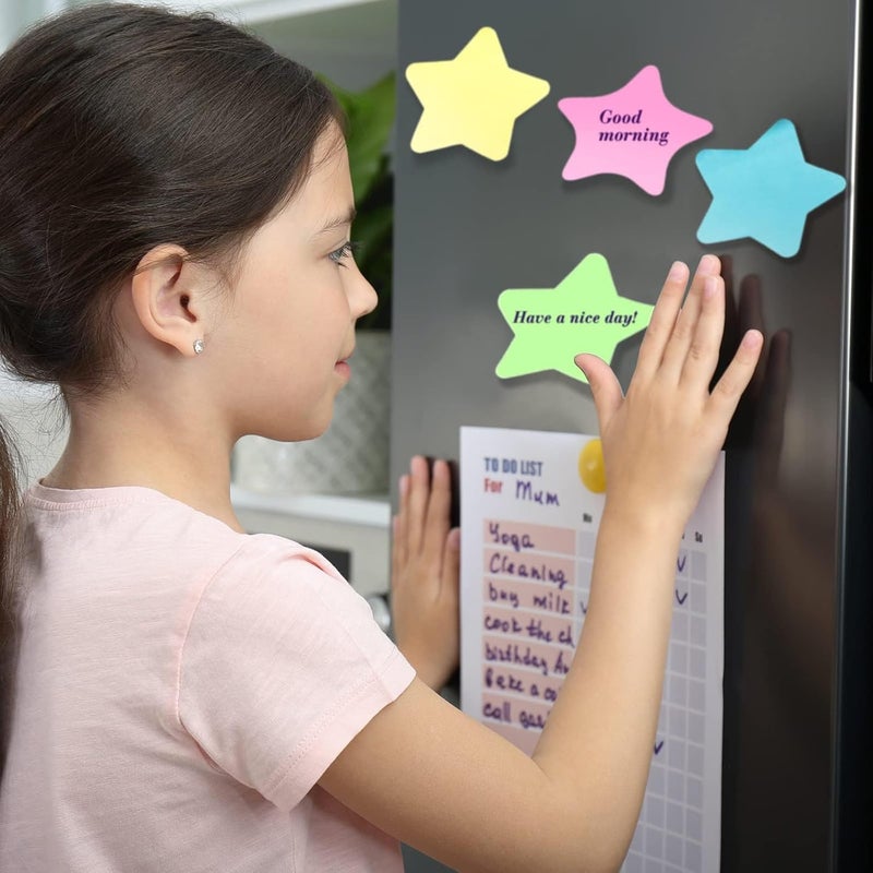 إكسفور ملاحظات لاصقة، ملاحظات لاصقة على شكل نجمة، عبوة من 12 ورقة لاصقة ملونة، للتذكير والدراسة والمكتب، 3 × 3 بوصة، لوحة ملاحظات لاصقة ذاتية اللصق، للمنزل والمكتب ودفتر ملاحظات الأعمال (4 ألوان) - Image 5