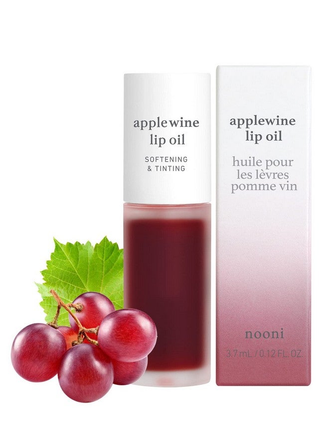 NOONI Korean Lip Oil Applewine Lip Stain Gift Longlasting Moisturizing Plumping Revitalizing For Dry Lips Waterproof No Peel Off Korean Lip Tint Deep Red Lips 0.12 Fl Oz - Image 1