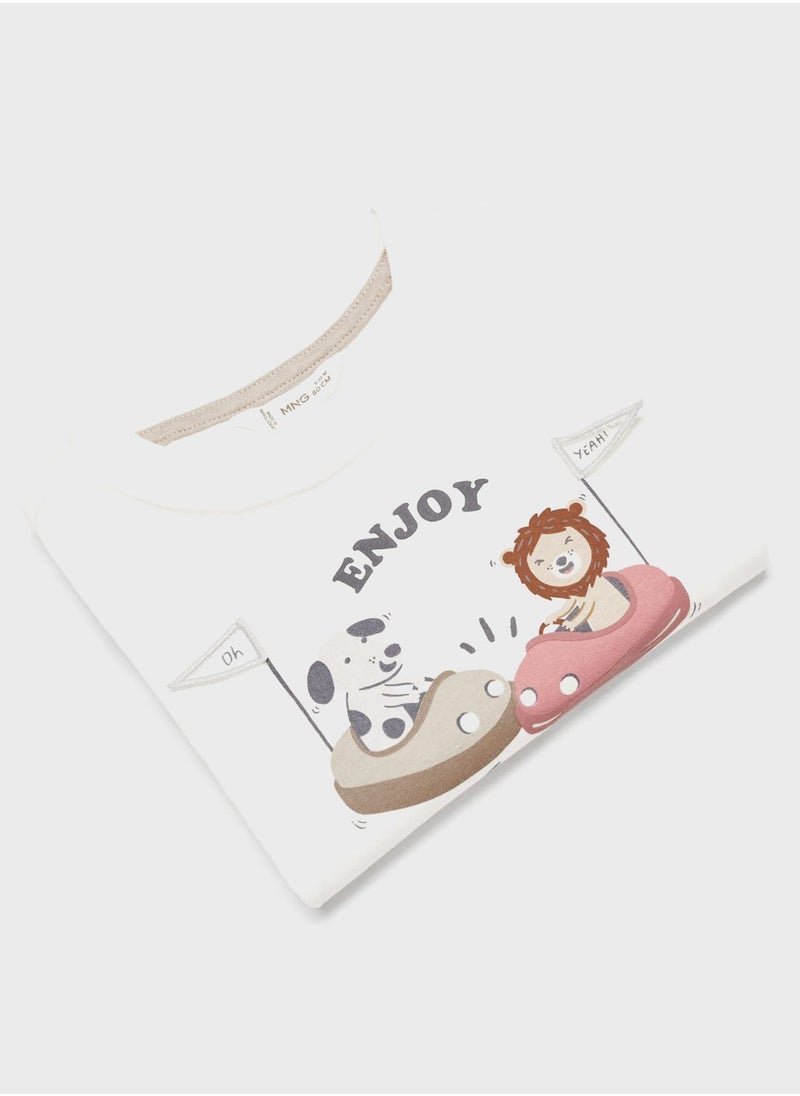 MANGO - Kids Graphic T-Shirt - Image 1