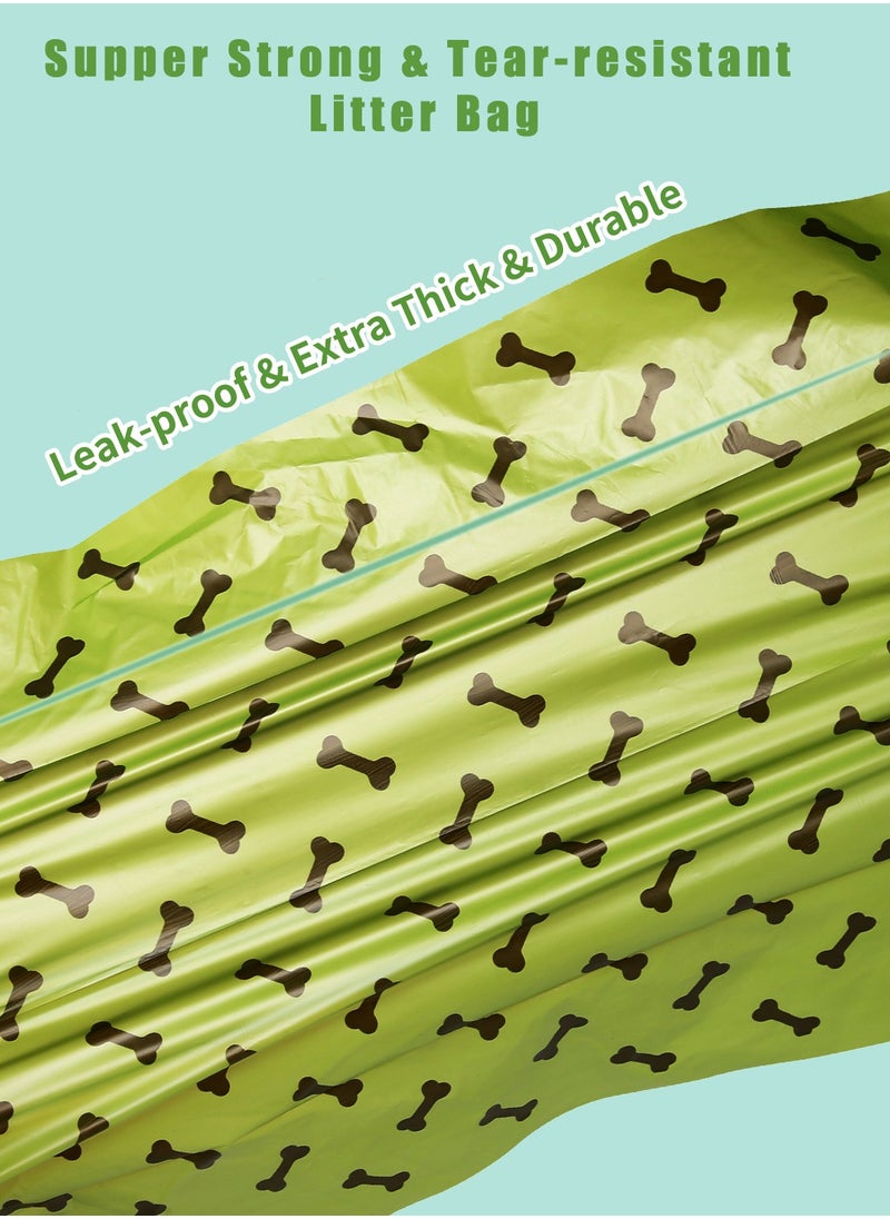 18 Rolls / 270 Pcs Pet Hygiene Litter Disposable Bags with scent Biodegradable Dog Litter Bags with Dispenser Eco-Friendly Leak Proof Pet Health Disposal Refill Bags