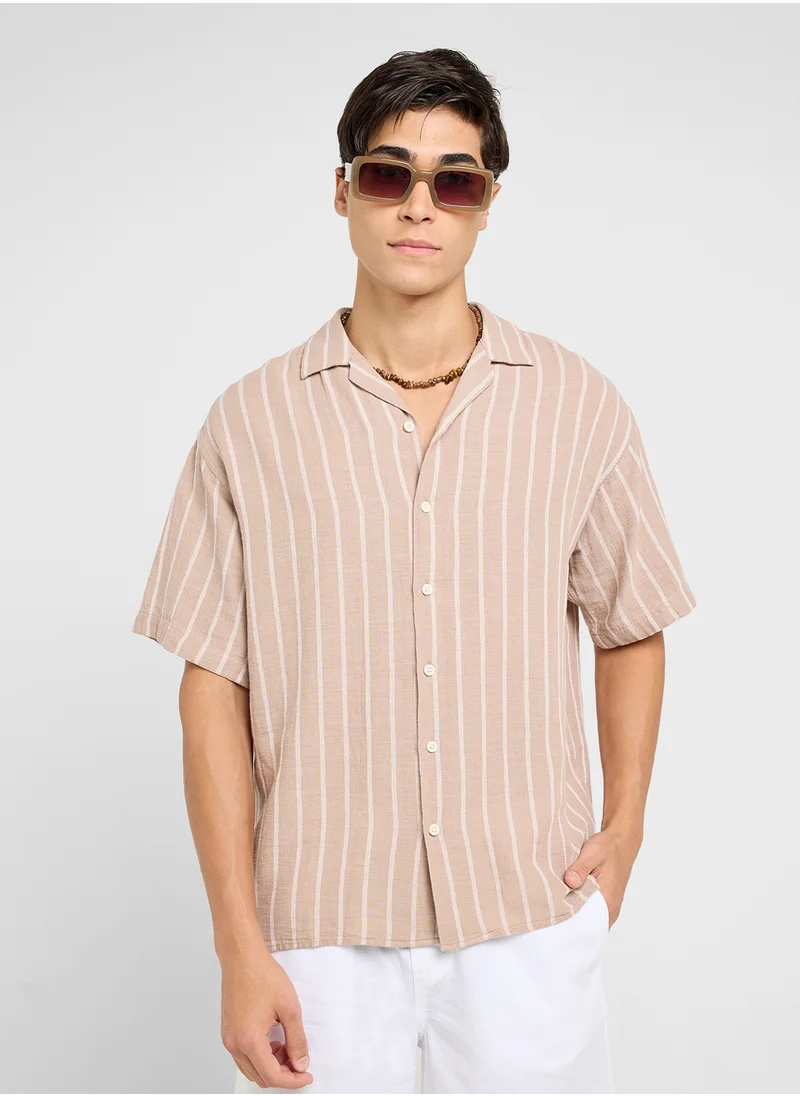 جاك اند جونز Jjeenzo Striped Regular Fit Shirt