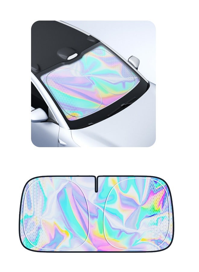 Generic Car laser sunshade car sunshade, full shading, true sun protection, all-round coverage, 100% recovery, simple installation, goodcar.  - Image 1