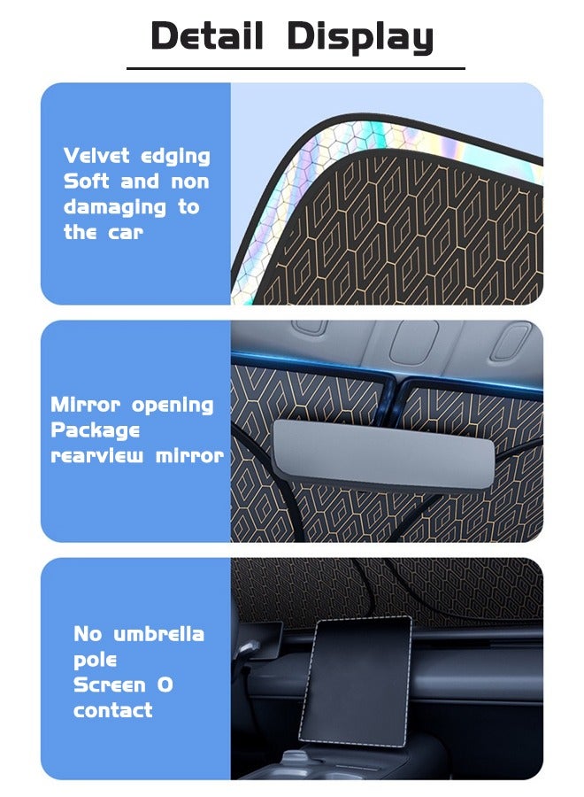 Generic Car laser sunshade car sunshade, full shading, true sun protection, all-round coverage, 100% recovery, simple installation, goodcar.  - Image 5