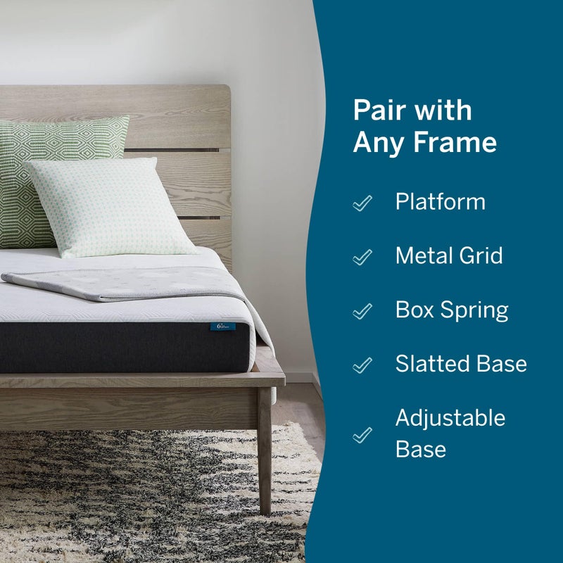Lucid 6 Inch Memory Foam Mattress â€“ Low Profile â€“ Medium Firm Feel - Infused with Bamboo Charcoal and Gel - Bed in a Box - Temperature Regulating - Breathable - Twin Size - Image 5