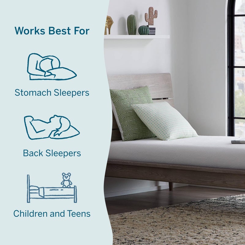 Lucid 6 Inch Memory Foam Mattress â€“ Low Profile â€“ Medium Firm Feel - Infused with Bamboo Charcoal and Gel - Bed in a Box - Temperature Regulating - Breathable - Twin Size - Image 3