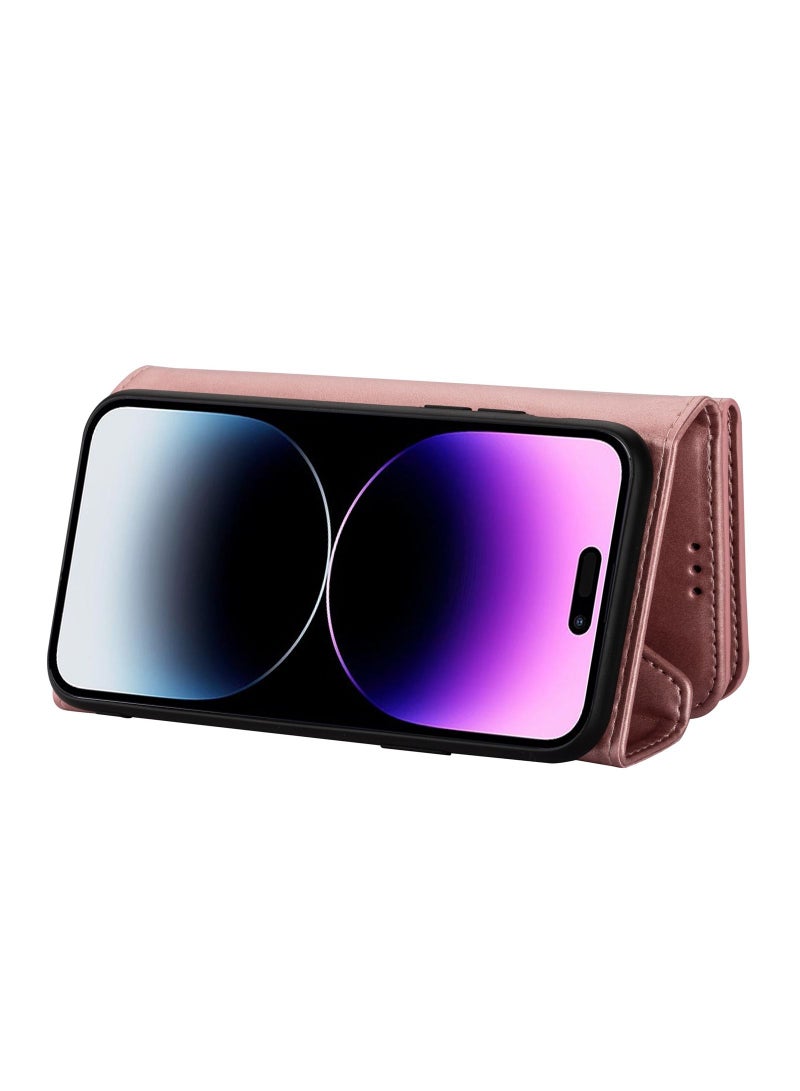 Suteni Flip Cover Leather Protective Hidden Card Slots Phone Case for iPhone - Image 2