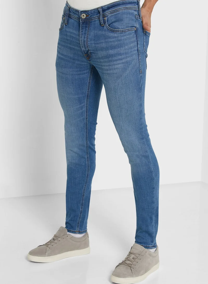 JACK & JONES Mid Wash Skinny Fit Jeans