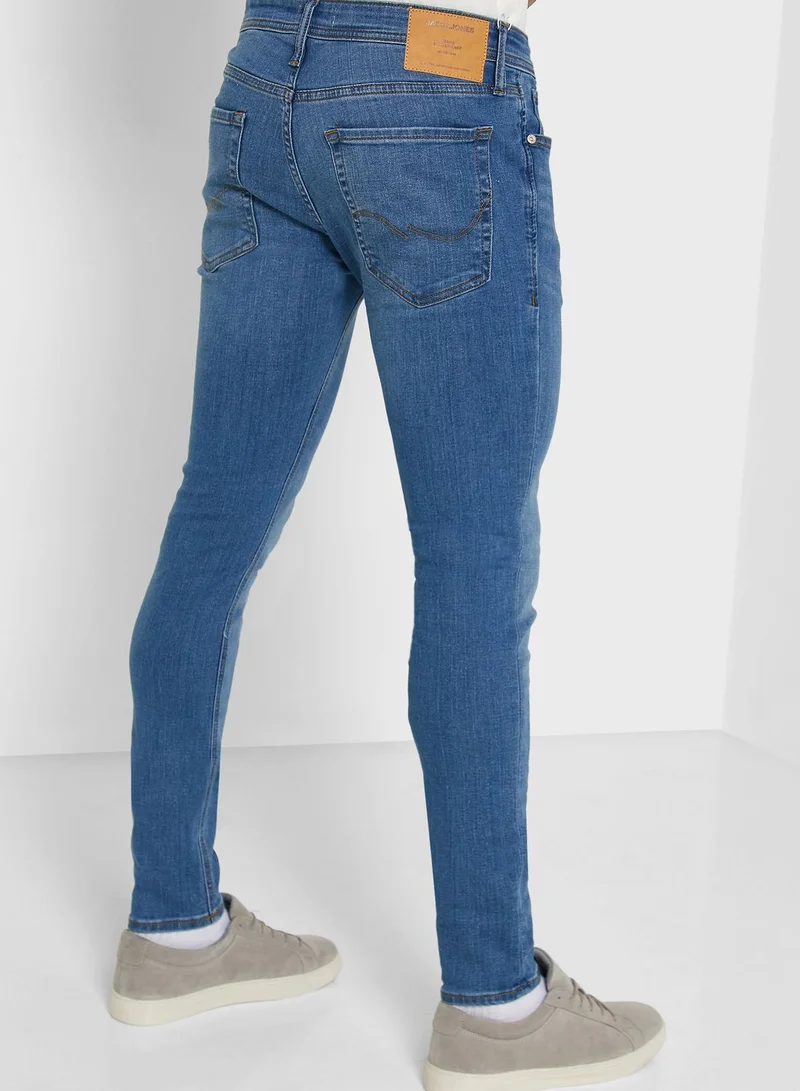 JACK & JONES Mid Wash Skinny Fit Jeans