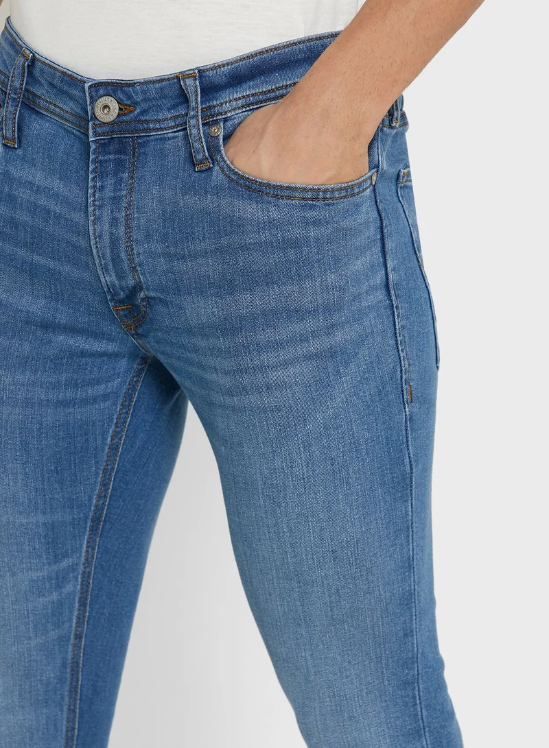 JACK & JONES Mid Wash Skinny Fit Jeans