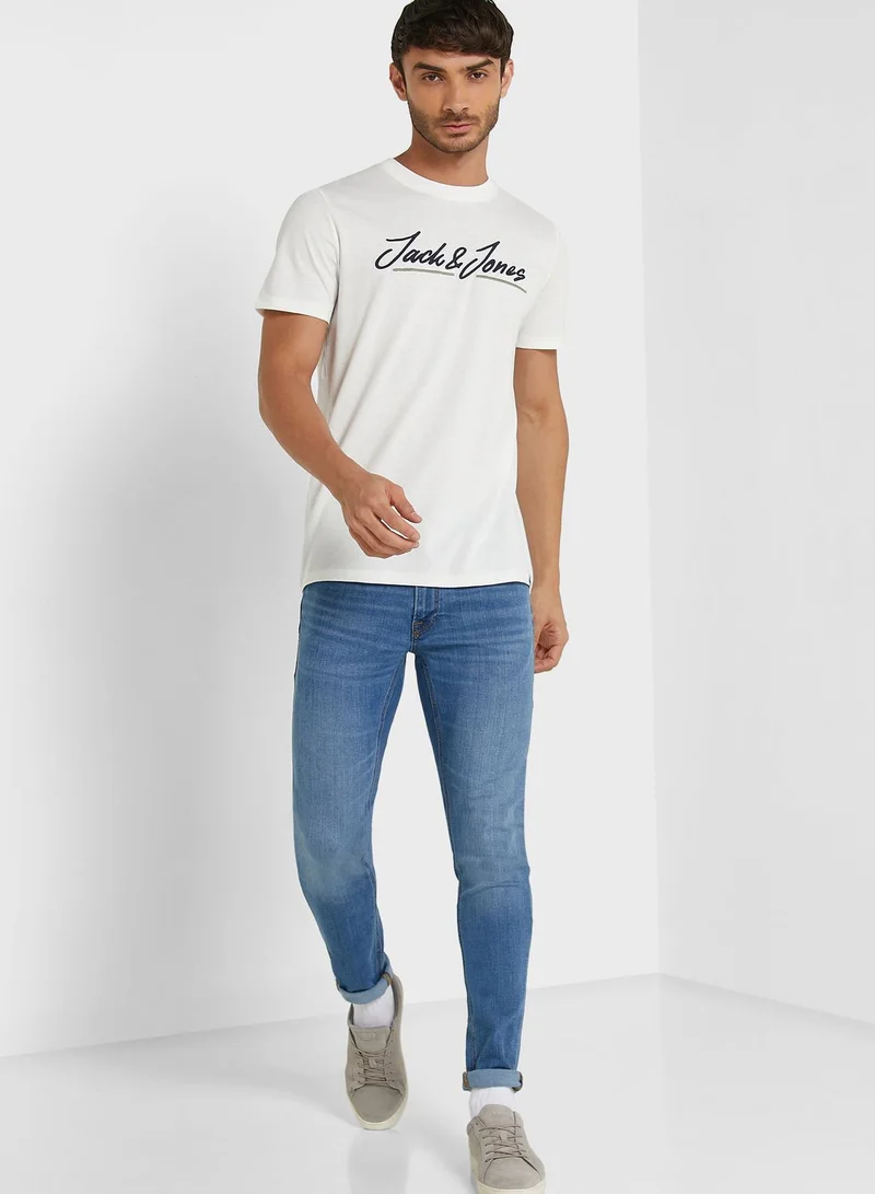 JACK & JONES Mid Wash Skinny Fit Jeans
