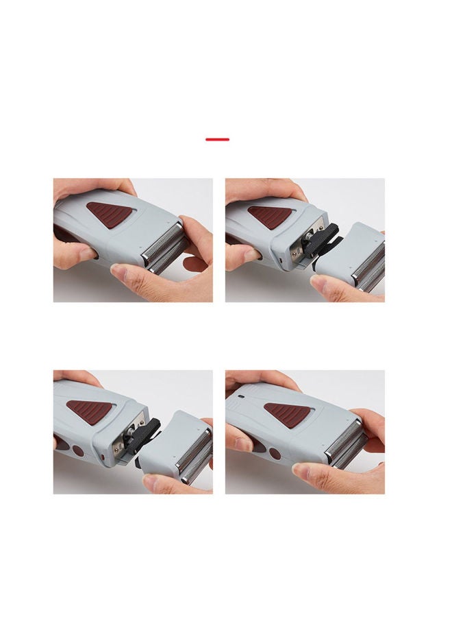 NIBEMINENT 5-Piece Rechargeable Electric Shaver Set White/Black - Image 2