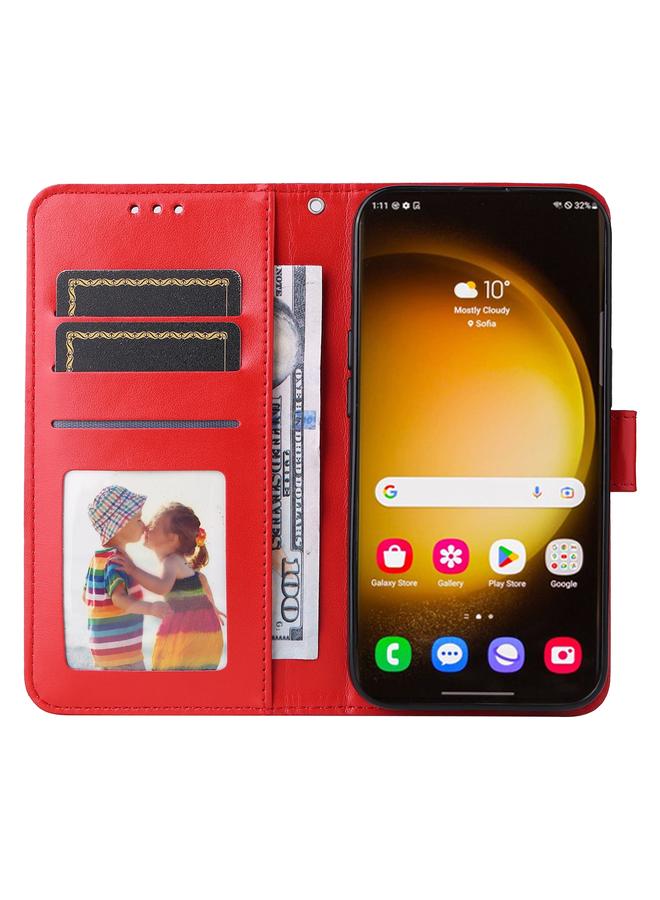 اس-توب جراب لهاتف Samsung Galaxy S24 Ultra مصنوع من الجلد المنقوش بنقشة عباد الشمس - Image 4