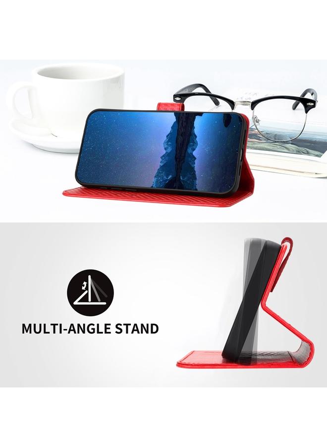 اس-توب جراب لهاتف Samsung Galaxy A51 4G YX0070 مصنوع من ألياف الكربون ومشبك من الجلد مع حبل تعليق - Image 4