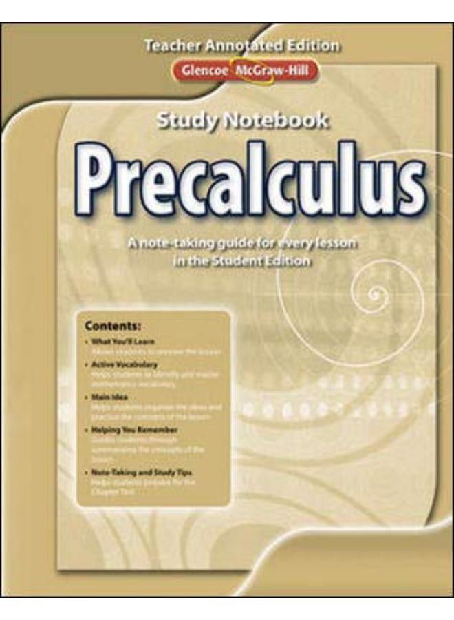 Precalculus Study Notebook Teacher Annotated Edition  Ed   1