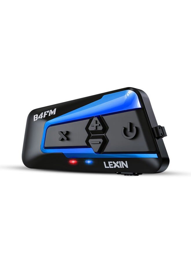 LEXIN B4FM Motorcycle Bluetooth Headset, 10 Riders Helmet Bluetooth Intercom, Universal IP67 Communication Systems with Music Sharing, Noise Cancellation, FM Radio, Fit for Snowmobile, 1 Pack - Image 1