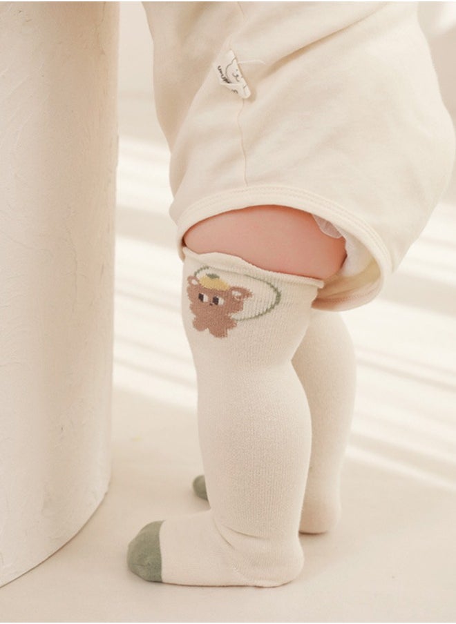Socks - New High knee Socks For Toddlers, Cartoon Cotton Socks For Newborn Boys And Girls, Essential Accessories For Babies, Pure Cotton Socks, Breathable Sweat-Absorbent And Deodorant Baby Socks - Image 1