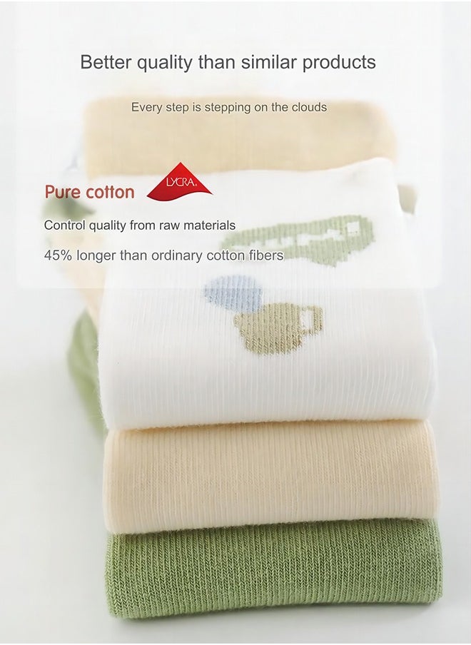 Socks - New High knee Socks For Toddlers, Cartoon Cotton Socks For Newborn Boys And Girls, Essential Accessories For Babies, Pure Cotton Socks, Breathable Sweat-Absorbent And Deodorant Baby Socks - Image 1