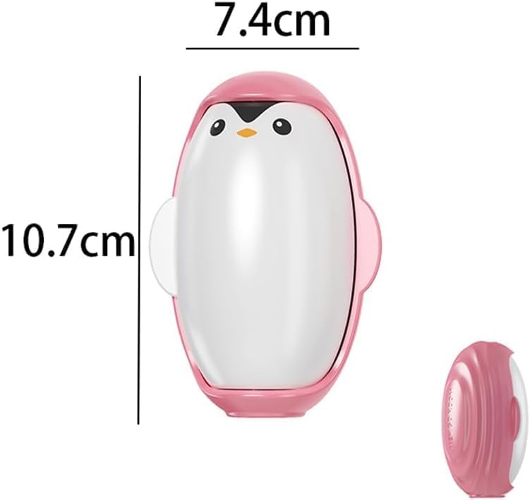 BIGTHREE Reusable Lint Roller, 3-Pack Penguin Lint Roller, Travel Portable Hair Remover, Suitable for Clothing, Furniture, Animal Hair, Reusable Lint Remover (black, blue, pink). - Image 3