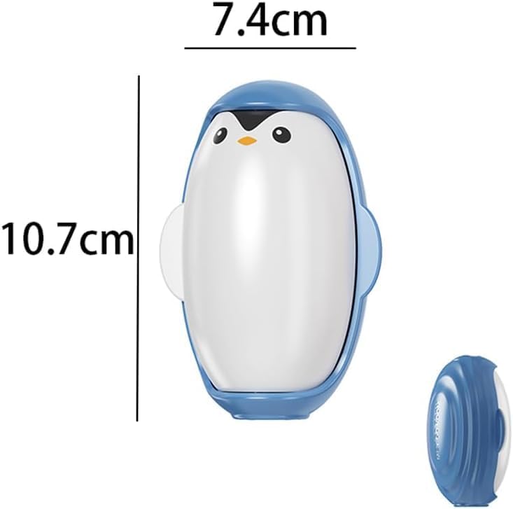 BIGTHREE Reusable Lint Roller, 3-Pack Penguin Lint Roller, Travel Portable Hair Remover, Suitable for Clothing, Furniture, Animal Hair, Reusable Lint Remover (black, blue, pink). - Image 4
