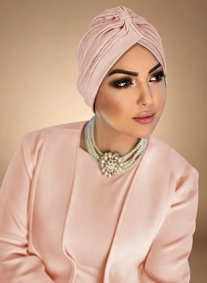 Take Two Light Pink Plain Stretch Turban Hijab