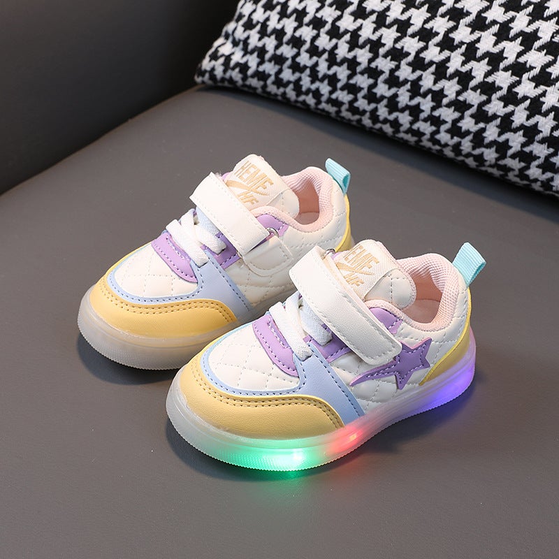 Kids LED Sneakers Casual Boys Girls Sport Shoes K336 Pink 