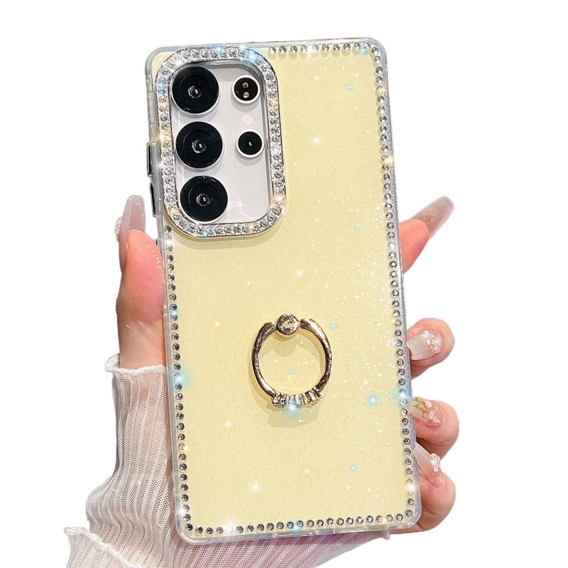 Protective Case | Kickstand | Drop Protection | Shockproof Cover for Samsung Galaxy S24 | Light Yellow - Image 1