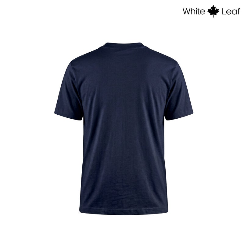 WHITE LEAF Men's V-Neck T-Shirt 1 Piece – 100% Combed Cotton Breathable Comfortable Casual Wear - Navy - Image 2