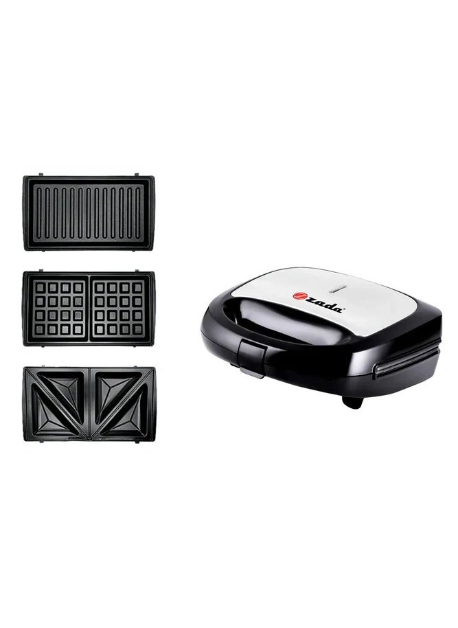 Sandwich Maker 3in1 ( Interchangeable Grill, Waffle, Sandwich Maker) 800 W