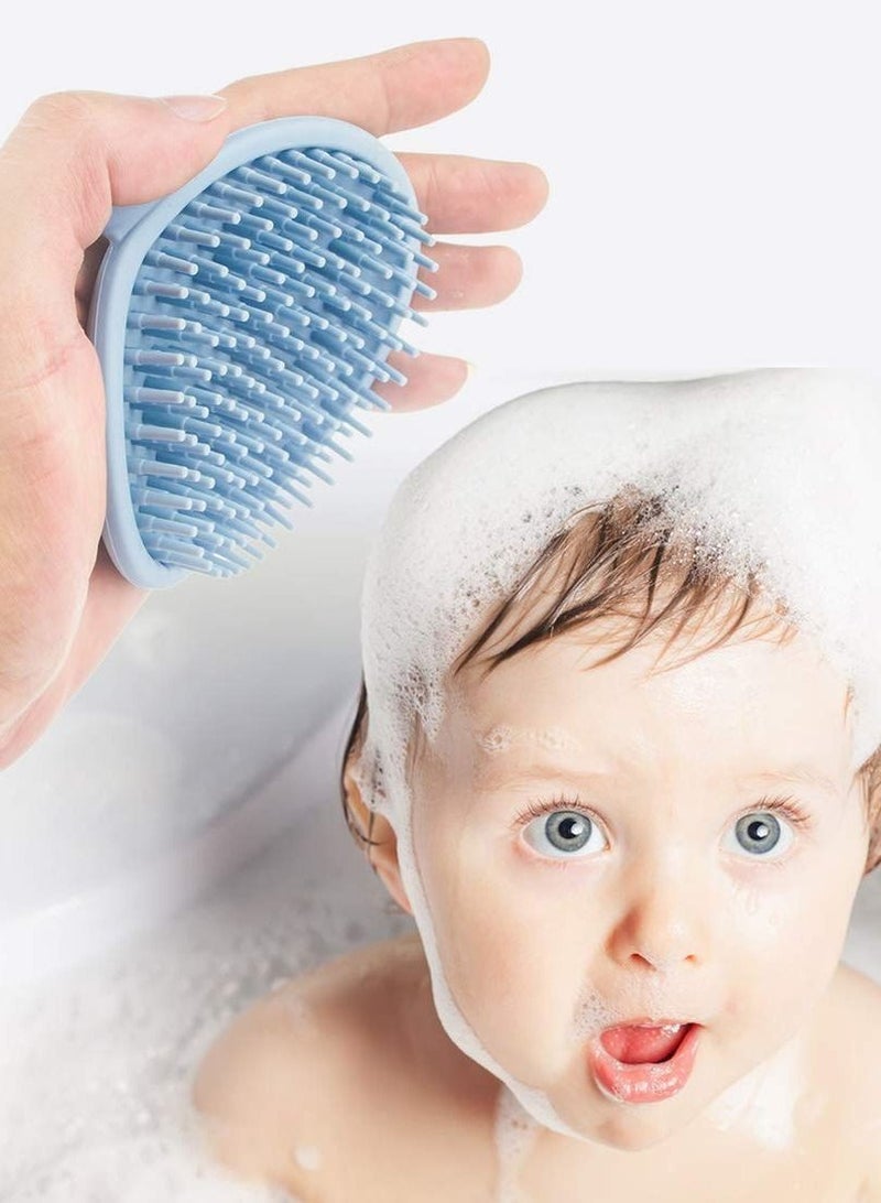 Shampoo Brush, Soft Silicone Comb, Scalp Scrubber and Dandruff Brush for Care Hair Cleaning Shower, Massager, Baby Shower Bath - Image 2