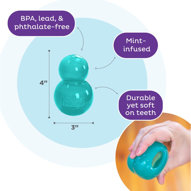Outward Hound Double-Tuff Stuffable Dog Toy, Medium 4-Inch Green - Treat Dispensing Chew Ball for Small to Medium Dogs, Interactive Puzzle for Enrichment & Slow Feeding - Image 3