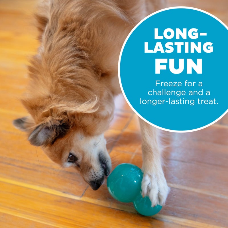 Outward Hound Double-Tuff Stuffable Dog Toy, Medium 4-Inch Green - Treat Dispensing Chew Ball for Small to Medium Dogs, Interactive Puzzle for Enrichment & Slow Feeding - Image 5