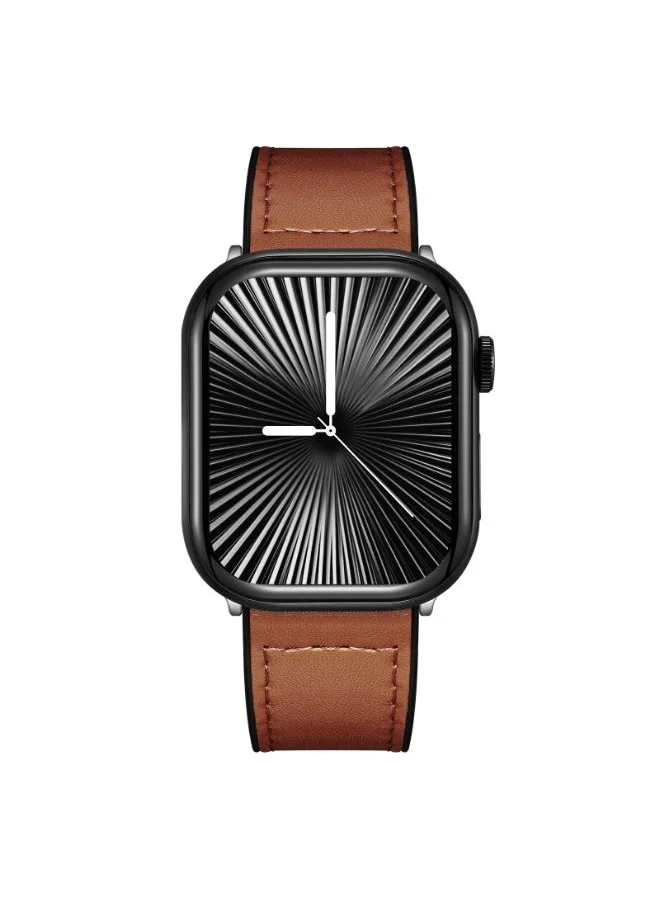 KENNETH SCOTT Kenneth Scott KA10PROMX-BSBBD Unisex Smart Display Watch & Leather & Silicone Strap Black & Brown