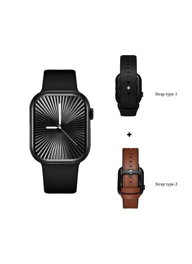 KENNETH SCOTT Kenneth Scott KA10PROMX-BSBBD Unisex Smart Display Watch & Leather & Silicone Strap Black & Brown