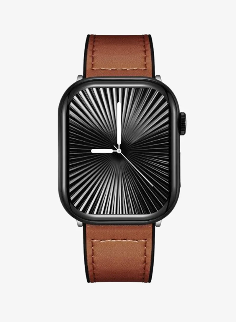 Kenneth Scott Kenneth Scott KA10PROMX-BSBBD Unisex Smart Display Watch & Leather & Silicone Strap Black & Brown