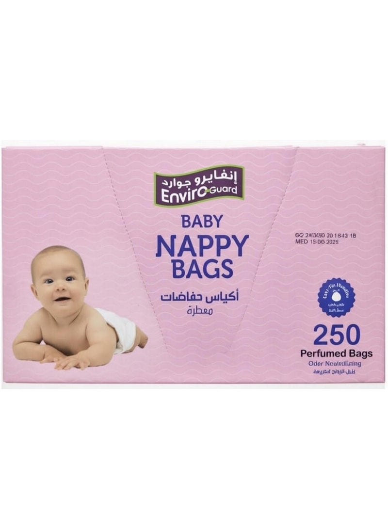 Enviro Guard Scented Nappy Bags With Handle 250 Pieces - Image 1