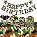 Rtteri 171 Pcs Camo Birthday Party Supplies Serves 24 Camouflage Themed Party Supplies Set with Camo Tablecloth Plates Napkins Cups Tableware Banner for Army Military Birthday Decorations - Image 4