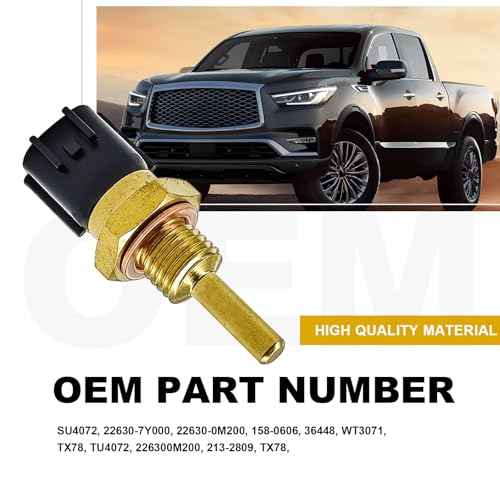 SYudwen Coolant Temperature Sensor Compatible with Nissan Armada Versa Altima Titan Rogue Maxima Quest Sentra Infiniti EX35 I30 FX45 M56 QX80 Q50 60 70 G20 25 37 Replaces # 22630-0M200 TX78 - Image 2