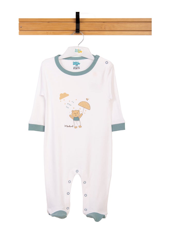 Babies Basic - 100% Cotton Printed Long Sleeves Jumpsuit/Romper/Sleepsuit For Babies - Image 1
