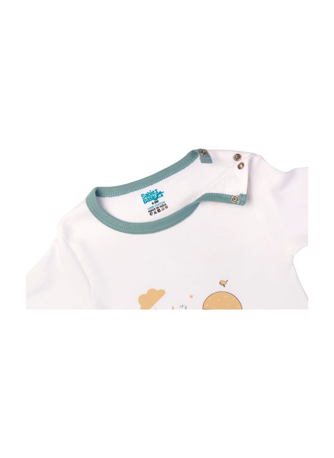 Babies Basic - 100% Cotton Printed Long Sleeves Jumpsuit/Romper/Sleepsuit For Babies - Image 1